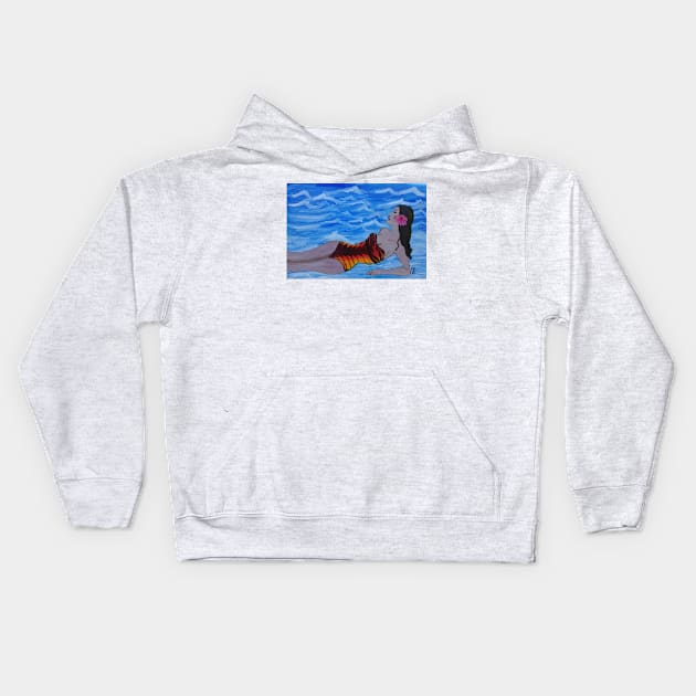 Lady in the Surf Kids Hoodie by Matt Starr Fine Art